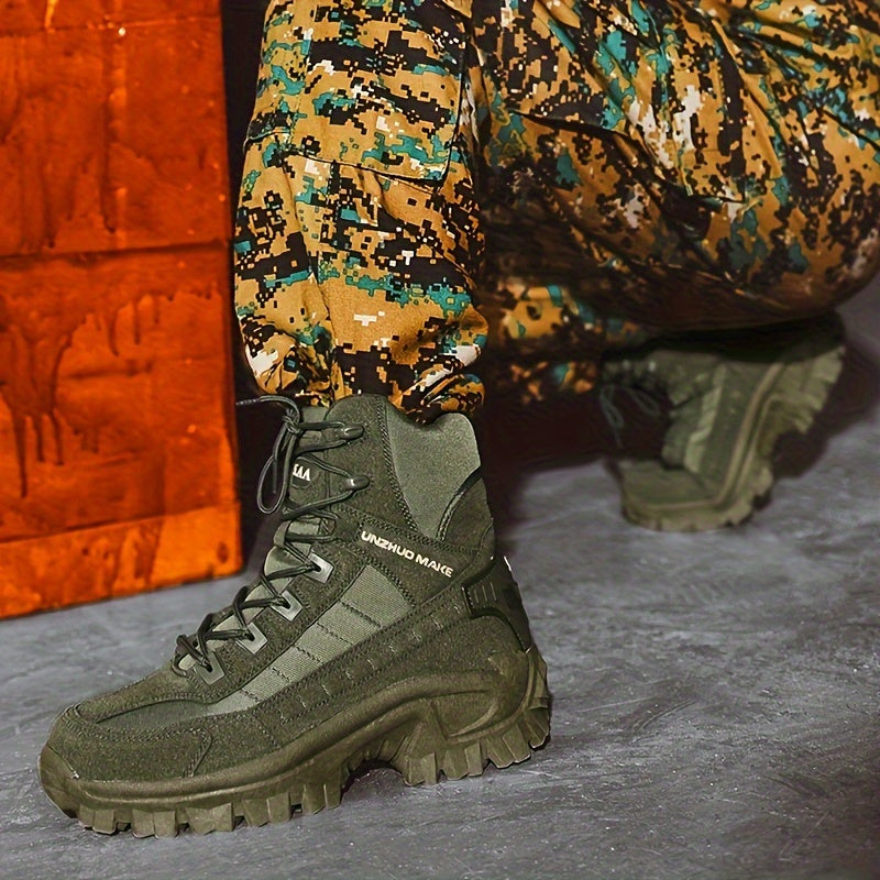 Men's Tactical Boots Wear-resistant Non-slip Comfortable Outdoor Shoes For Hiking Climbing Hunting Trekking, Men's Footwear